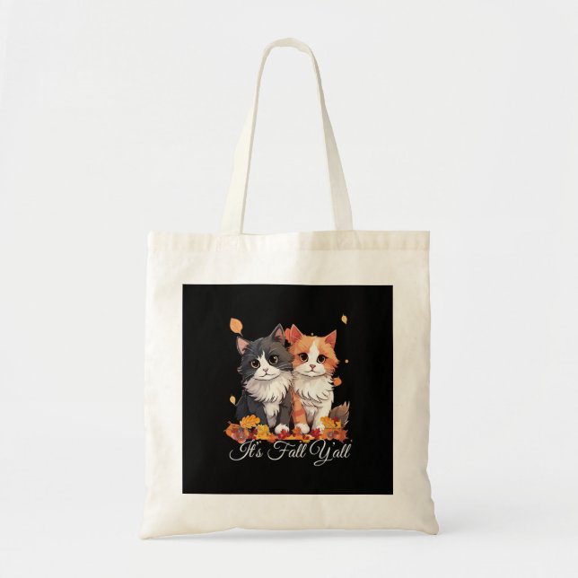 It’s Fall Y’all Cute Kittens Tote Bag (Front)