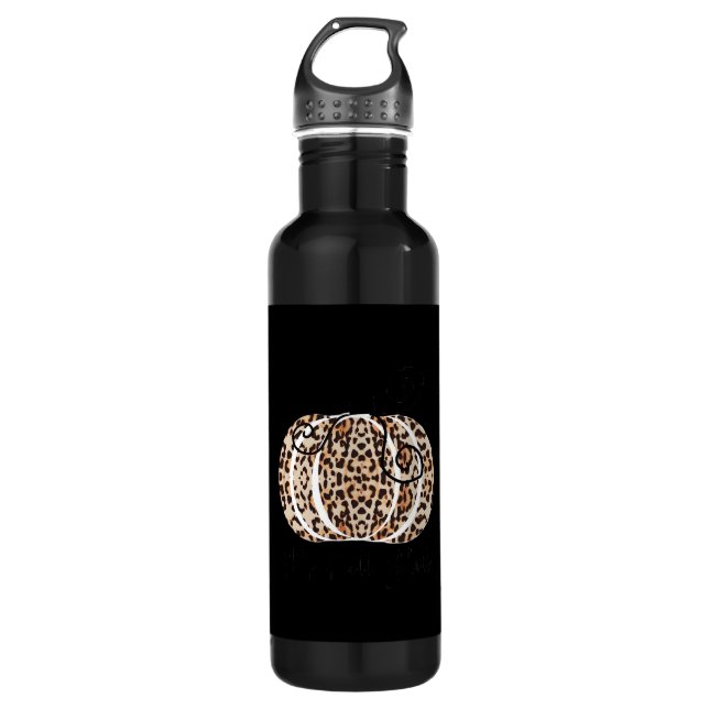 It’s Fall Y’all Cute Leopard Print Pumpkin Fashion 710 Ml Water Bottle (Front)