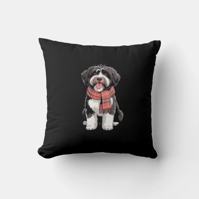 It’s Fall Y’all Cute Schnoodle Autumn Tree Fall Le Cushion (Front)