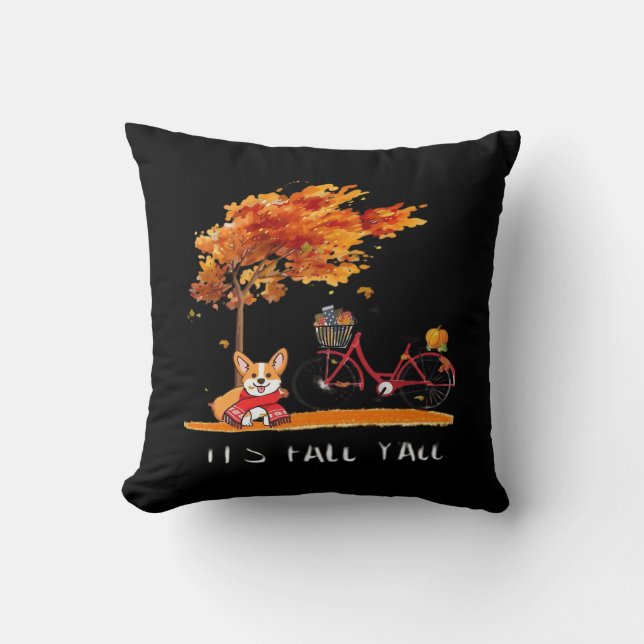 It’s Fall Y’all Dachshund Autumn Costume Cushion (Front)