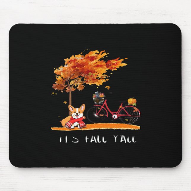 It’s Fall Y’all Dachshund Autumn Costume Mouse Mat (Front)