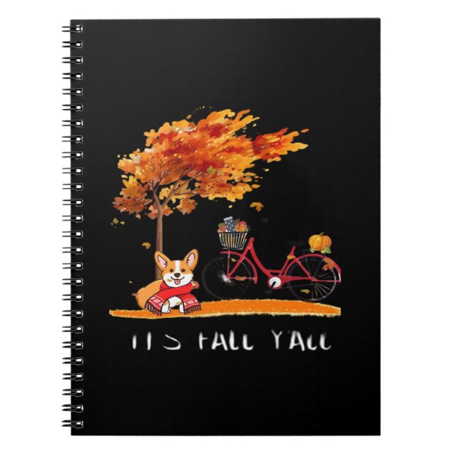 It’s Fall Y’all Dachshund Autumn Costume Notebook (Front)