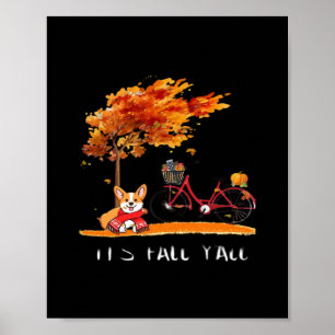 It’s Fall Y’all Dachshund Autumn Costume Poster