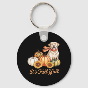 It’s Fall Y’all Dog Leopard Pumpkin Fall Creative Key Ring