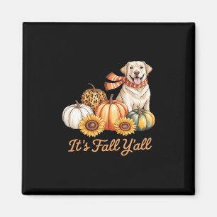 It’s Fall Y’all Dog Leopard Pumpkin Fall Creative Magnet
