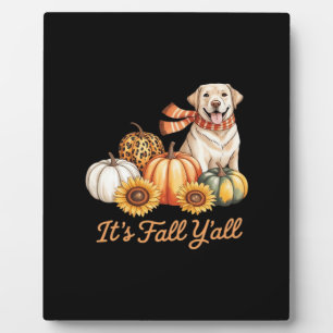 It’s Fall Y’all Dog Leopard Pumpkin Fall Creative  Plaque