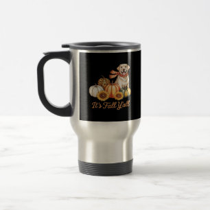 It’s Fall Y’all Dog Leopard Pumpkin Fall Creative  Travel Mug