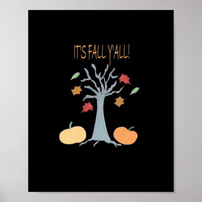 It’s Fall Y’all Essential Funny Trendy Poster (Front)