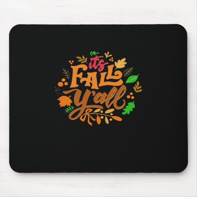 It’s Fall Y’all Essential Retro Classic Mouse Mat (Front)