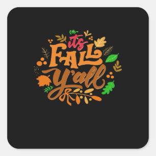 It’s Fall Y’all Essential Retro Classic Square Sticker