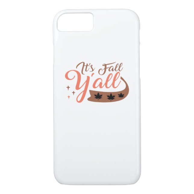 It’s Fall Y’all, Fall Pumpkin Skeleton Creepy Leaf Case-Mate iPhone Case (Back)