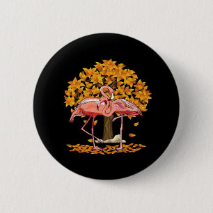 It’s Fall Y’all Flamingo Autumn Style 6 Cm Round Badge