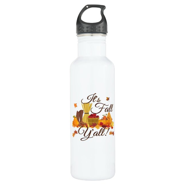 It’s Fall Y’all Funny & Cool Retro 710 Ml Water Bottle (Front)