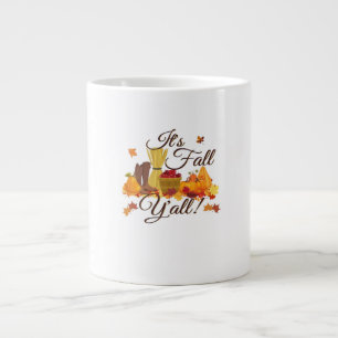 It’s Fall Y’all Funny & Cool Retro Large Coffee Mug
