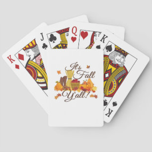 It’s Fall Y’all Funny & Cool Retro Playing Cards