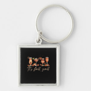 It’s Fall Y’all Funny Pumpkin Spice Fall Cocktails Key Ring