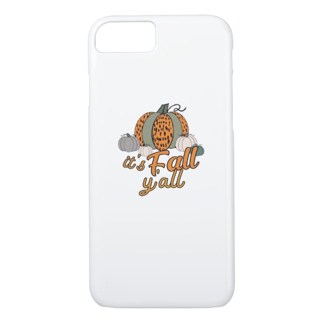 It’s Fall Y’all, Funny Pumpkins Leopard Pattern Case-Mate iPhone Case (Back)