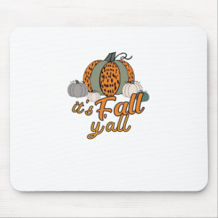 It’s Fall Y’all, Funny Pumpkins Leopard Pattern Mouse Mat