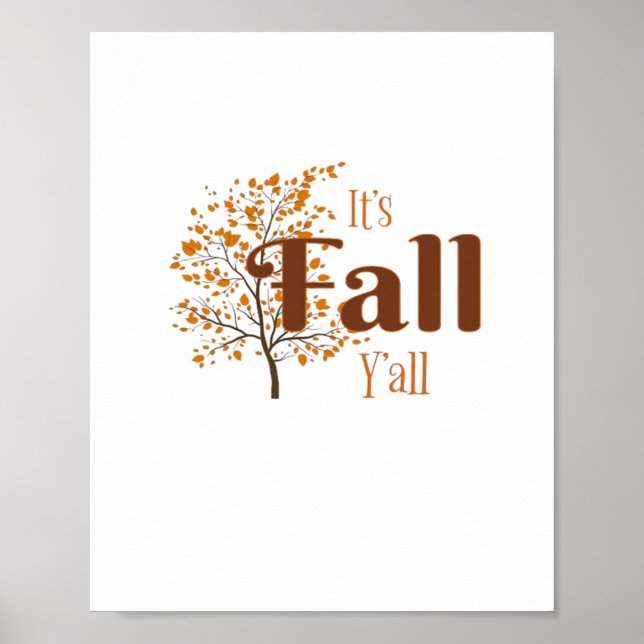 It’s Fall Y’all Funny Trendy Poster (Front)