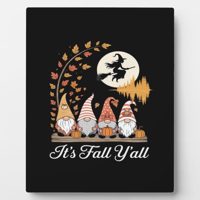 It’s Fall Y’all Gnomes Autumn Fall Plaque (Front)