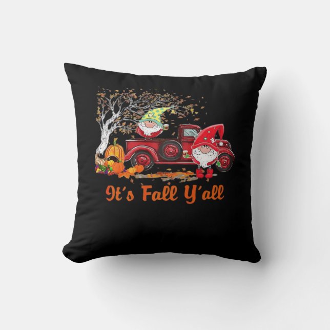 It’s Fall Y’all Gnomes Pumpkin Spice Cushion (Front)