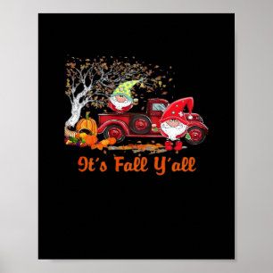It’s Fall Y’all Gnomes Pumpkin Spice Poster