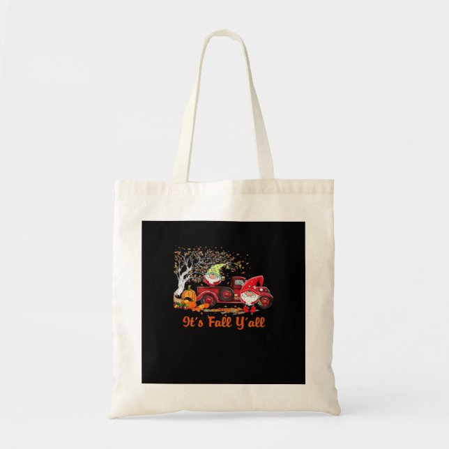 It’s Fall Y’all Gnomes Pumpkin Spice Tote Bag (Front)