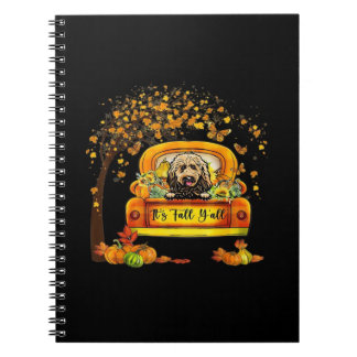 It’s Fall Y’all Goldendoodle Pumpkin Autumn Look Notebook