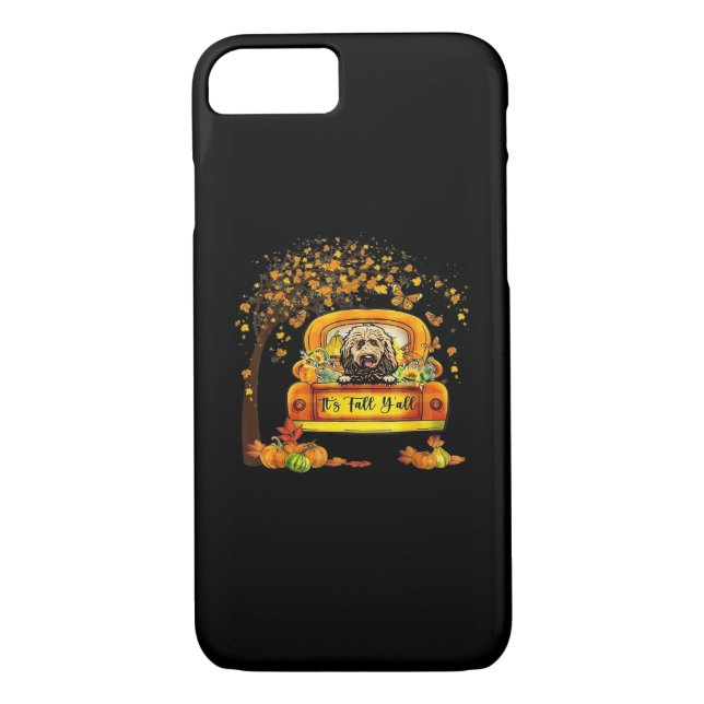 It’s Fall Y’all Goldendoodle Thanksgiving Pumpkin Case-Mate iPhone Case (Back)