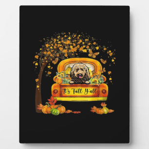 It’s Fall Y’all Goldendoodle Thanksgiving Pumpkin Plaque