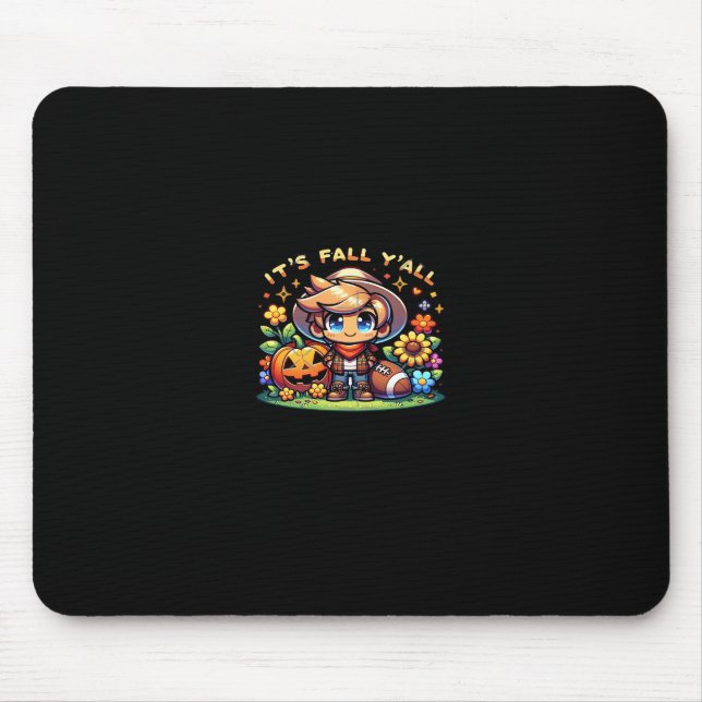 It’s Fall Y’all Graphic Creative Casual Mouse Mat (Front)