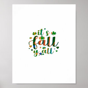 It’s Fall Y’all Graphic Style Poster