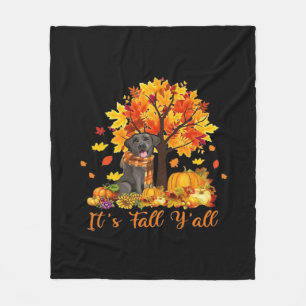 It’s Fall Y’all Halloween Autumn Retro Graphic Fleece Blanket