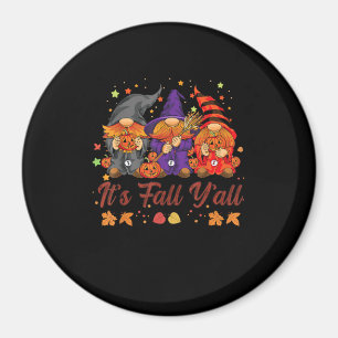 It’s Fall Y’all Halloween Gnomes Pumpkin Autumn Fa Magnet