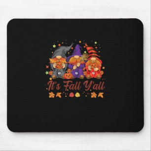 It’s Fall Y’all Halloween Gnomes Pumpkin Autumn Fa Mouse Mat