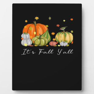 It’s Fall Y’all Halloween Pumpkin Autumn Leaves Th Plaque