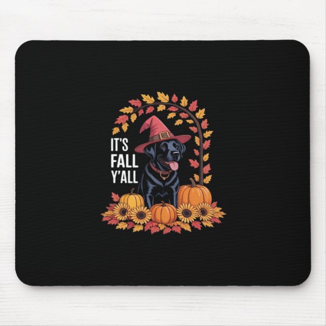 It’s Fall Y’all Halloween Thanksgiving Funny Quote Mouse Mat (Front)