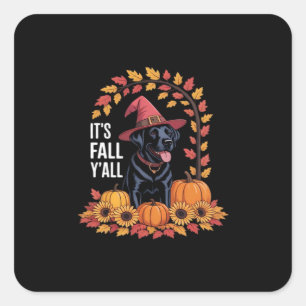 It’s Fall Y’all Halloween Thanksgiving Funny Quote Square Sticker