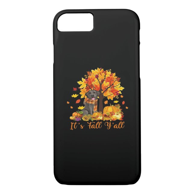 It’s Fall Y’all Halloween Thanksgiving Retro Graph Case-Mate iPhone Case (Back)