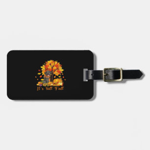 It’s Fall Y’all Halloween Thanksgiving Retro Graph Luggage Tag
