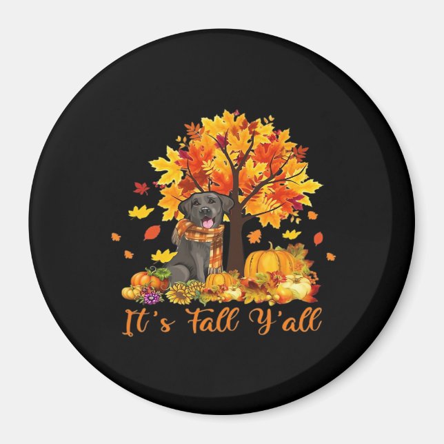 It’s Fall Y’all Halloween Thanksgiving Retro Graph Magnet (Front)