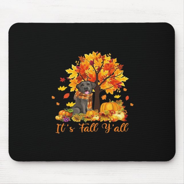 It’s Fall Y’all Halloween Thanksgiving Retro Graph Mouse Mat (Front)