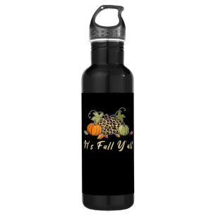 It’s Fall Y’all Happy Autumn Fall Y’all Leopard Pu 710 Ml Water Bottle