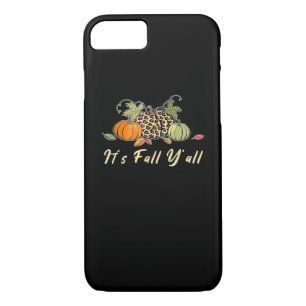 It’s Fall Y’all Happy Autumn Fall Y’all Leopard Pu iPhone 8/7 Case