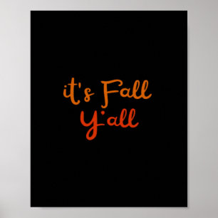 It’s Fall Y’all Happy Fall Y’all Retro Style Poster