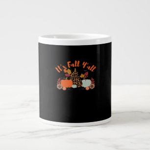 It’s Fall Y’all Hello Fall Happy Autumn Thanksgivi Large Coffee Mug