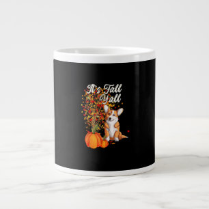 It’s Fall Y’all Leaf Fall Tree Hello Autumn Thanks Large Coffee Mug