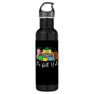 It’s Fall Y’all Leopard Pattern Pumpkin 710 Ml Water Bottle