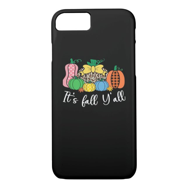 It’s Fall Y’all Leopard Pattern Pumpkin Case-Mate iPhone Case (Back)