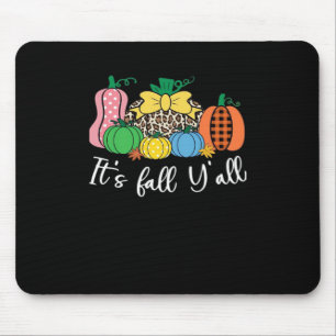 It’s Fall Y’all Leopard Pattern Pumpkin Mouse Mat